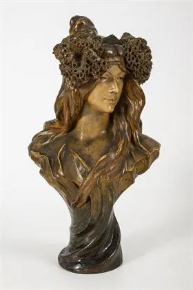 Buste "Athenais". Weense manufactuur Friedrich Goldscheider