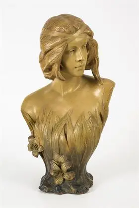 Buste "Schilf". Weense manufactuur Friedrich Goldscheider