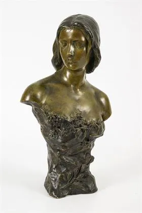 Buste "Edelweiß". Weense manufactuur Friedrich Goldscheider