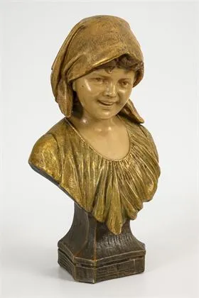 Busta "Annita". Vídeňská manufaktura Friedrich Goldscheider