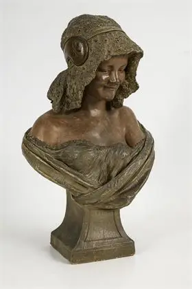 Buste "Holländerin". Weense manufactuur Friedrich Goldscheider
