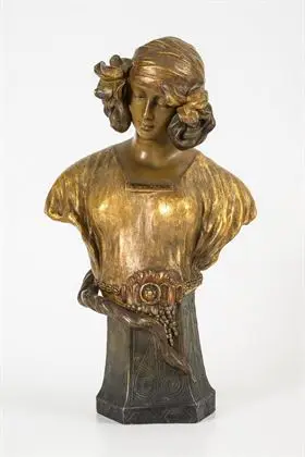 Art Nouveau buste "Salomé". Weense manufactuur Friedrich Goldscheider