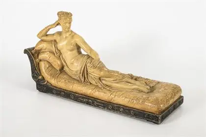 Liggende Venus. Weense manufactuur Friedrich Goldscheider