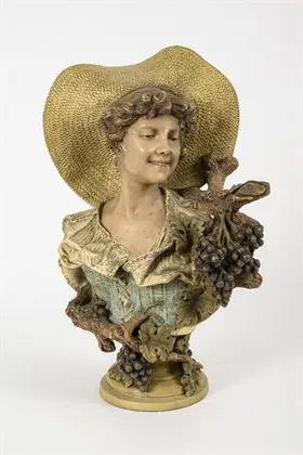 Buste "Wijnboerin"/"Automne". Weense manufactuur Friedrich Goldscheider