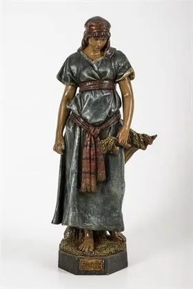 Figura "Ruth". Pravděpodobně vídeňská manufaktura Friedrich Goldscheider
