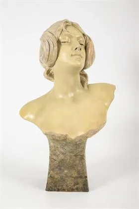 Buste "Dedain". Waarschijnlijk kopie van de Weense manufactuur Friedrich Goldscheider