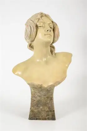 Buste "Dedain". Waarschijnlijk kopie van de Weense manufactuur Friedrich Goldscheider
