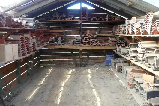 Lot of roof tiles