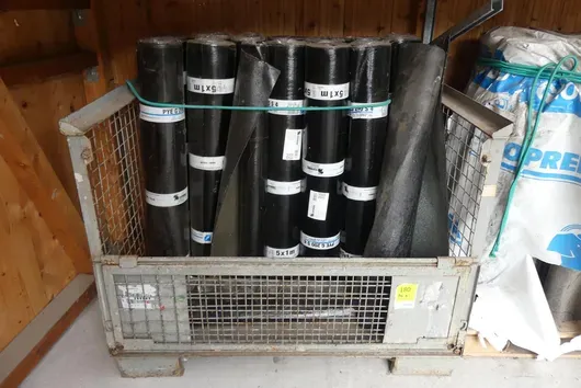 Lot of bitumen welding sheets