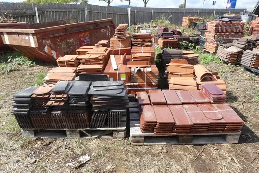 Large lot of roof tiles