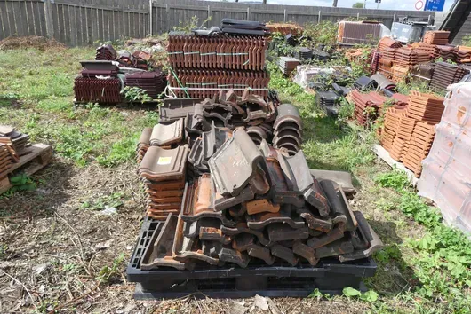 Large lot of roof tiles