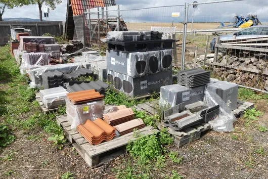 Large lot of roof tiles
