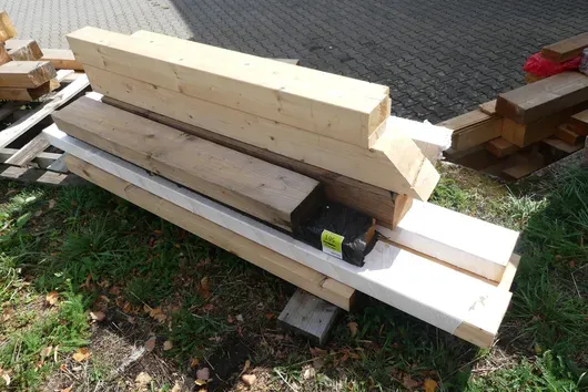Lot of construction timber