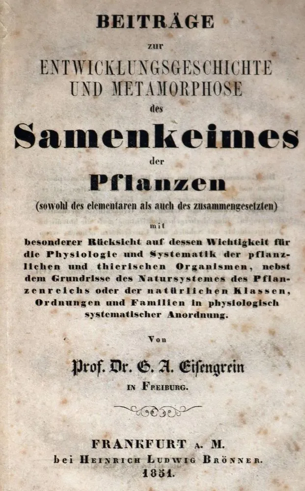 Eisengrein,G.A. – Beiträge zur Entwicklungsgeschichte...