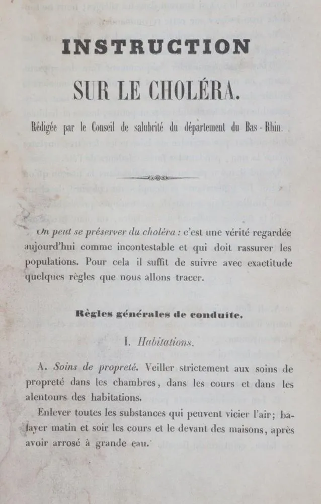 Choléra. – Recueil de 7 opuscules (dont 6 en français)
