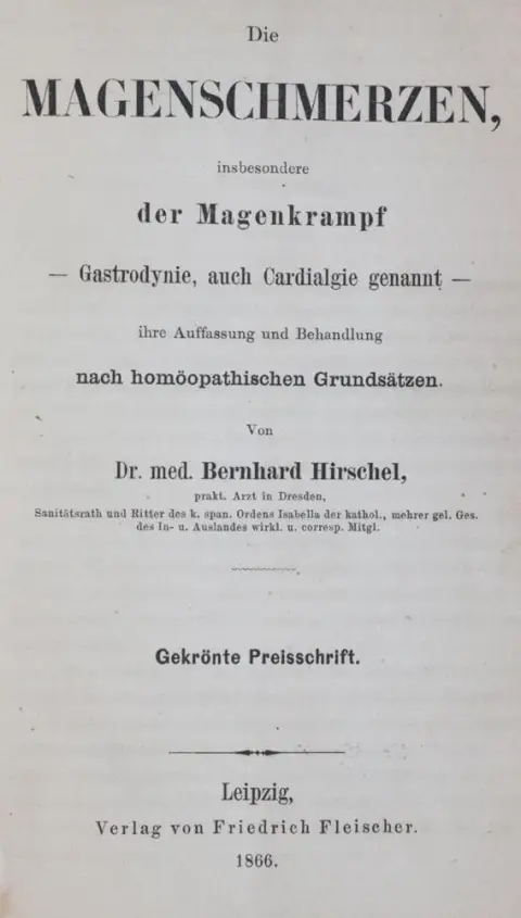 Hirschel,B. – Die Magenschmerzen, insbesondere der Magenkrampf-Gastrodynie, auch Cardialgie genannt ihre Auffassung und Beha