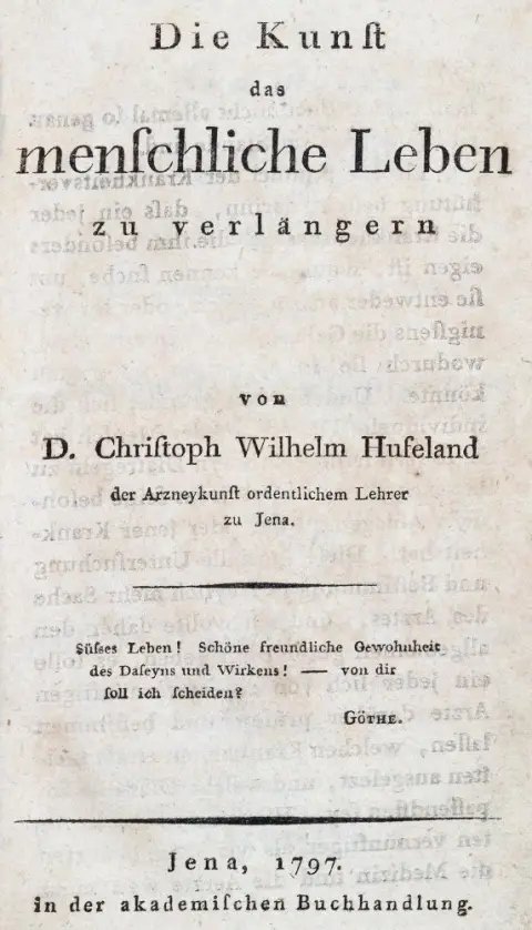 Hufeland,C.W. – De kunst om het menselijk leven te verlengen