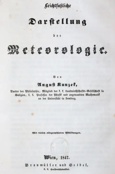 Кунцек, А. Доступное изложение метеорологии