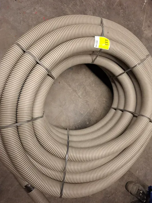 Flexible plastic round pipe