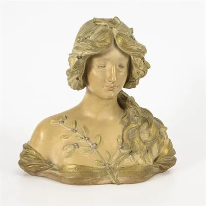 Jugendstil-Büste einer jungen Dame