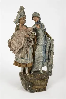 Jugendstil-figurengroep met doopscène