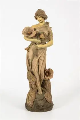 Figuur "Le Bégonia". Louis Alphonse Hanne Manufacture de L'Isle-Adam