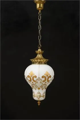 Závěsná lampa ve stylu Hollywood Regency. Carl Falkenstein
