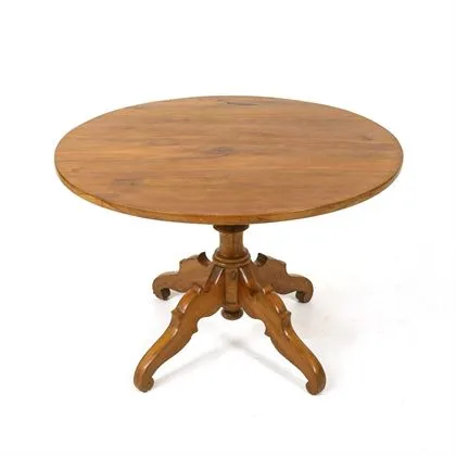 Table ronde Louis-Philippe à pied central