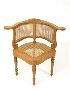 Chaise d'angle de bureau avec cannage viennois