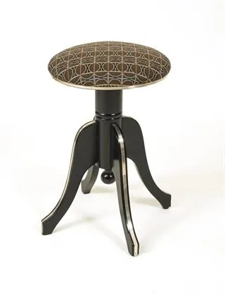 Tabouret de piano Jugendstil noir
