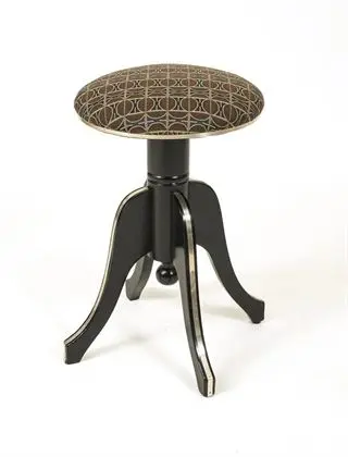Tabouret de piano Jugendstil noir