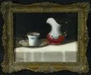 Kiss, Sandor, 1925 - 2013 – Oil/cardboard, 21 x 26 cm, "Still life with cup and jug", signed lower left, ref.: Artprice;