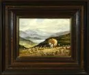 Kley, Hans-Georg, 1916 Berlin - unknown – Oil/copper, 16.5 x 24.5 cm, "Landscape with harvest scene", monogram lower right, ref.: Artprice, in-house;