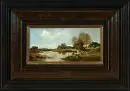 Kock, Otto, 1921 Itzehoe - 1999 München – Öl/Sperrholzplatte, 10 x 20 cm, "Landschaft mit Schafen", u.l. sign., Lit.: Artprice;