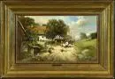 Kock, Otto, 1921 Itzehoe - 1999 München – Öl/Sperrholzplatte, 24 x 40 cm, "Prozession", u.r. sign., dat. (19)89, Lit.: Artprice;