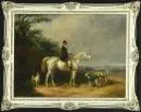 Kopist des 19./20. Jh. – Öl/Lwd auf Platte gez., 47 x 65 cm, "Mr. William Long on Bertha", Kopie nach W. und H. Barraud, u.r. undeutlich sign.…