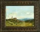 Peintre paysagiste du 20e s. – huile/carton, 14,5 x 20 cm, "Paysage avec vue locale"