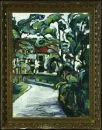Landschaftsmaler des 20. Jh. – Öl/Krt, 59 x 43 cm, "Parklandschaft mit Villa";