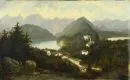 Melzer, A., Künstler des 19. Jh. – Öl/Lwd, 50 x 82 cm, "Blick auf Schloss Hohenschwangau mit Alp- und Schwansee", u.r. sign., o.R, Lit.: Artprice;