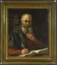Nauer, Ludwig, 1888 - 1965 Mnichov – Olej/plátno, 93 x 77 cm, "Der Evangelist Matthäus"