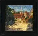 Nietsche, Paul, 1885 - 1950 – Olej/plátno, 42,5 x 45 cm, "Straßenansicht"