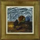 Pogány, Géza, 1927 Szombathely - 2001 – Olie gemengde techniek, 28 x 28 cm