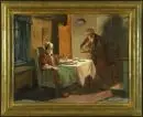 Rosell, Alexander, 1859 - 1922 – Huile/toile, doublée, 35 x 45 cm, "Interieur mit altem Ehepaar", signé en bas à gauche, réf. : Busse, Artprice ;