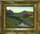 Streicher, Alois, 1892 Munich - 1978 – Huile/toile, 50 x 67 cm, "Paysage d'Allgäu", signé en bas à droite, réf. : Bruckmann M, Saur