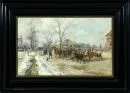 Stuhlmüller, Karl, 1859 - 1930 München – Olie/doek, 35 x 58 cm, "Op weg naar de veemarkt", gesigneerd rechtsonder, locatie "München", kleine gerelinieerde partij, lit.: Bötticher, Benezit, Bruckmann M, Busse, Saur, Dachauer Maler, van Wilder