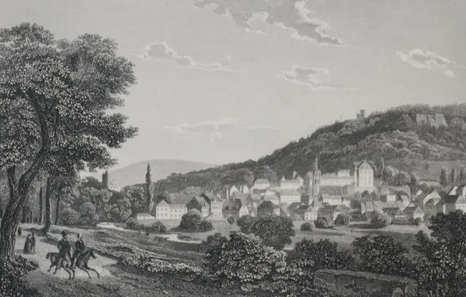 Baden-Baden. – Album met 12 staalgravures