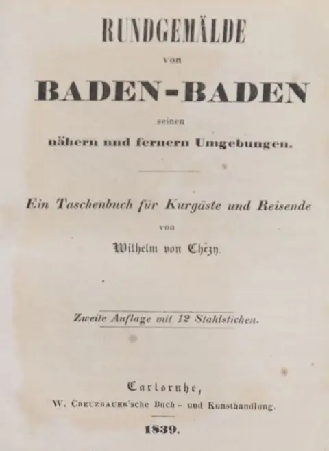 Chezy,W.v. – Panorama de Baden-Baden et de ses environs proches et lointains