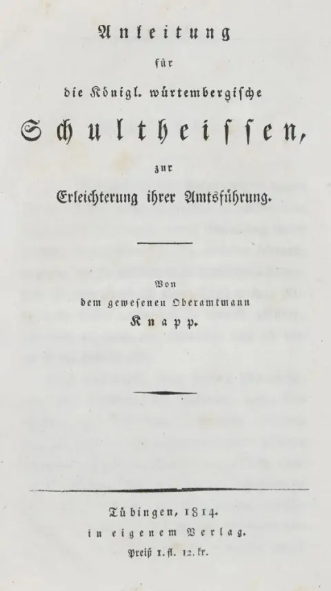 Knapp, (G.). – Anleitung für die königl