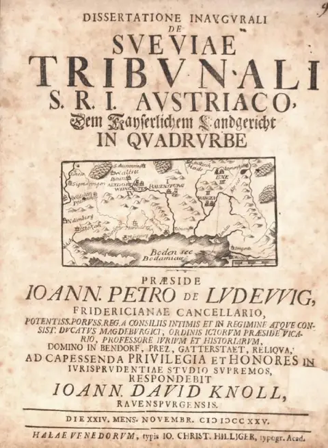 Кнолль, Й.Д. – Dissertatione inaugurali de Sueviae Tribunali S.R.I
