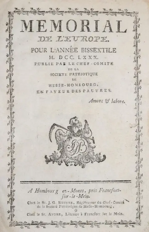 Memorial de l'Europe – pour l'anne bissextile M.DCC.LXXX